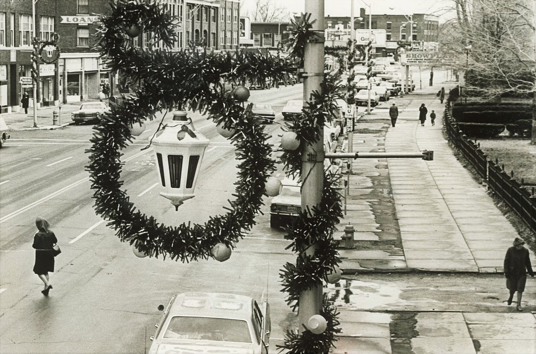Christmas decorations adorn North Street in Pittsfield.